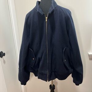 Vintage 90s Polo Ralph Lauren Wool Harrington Bomber Jacket Plaid Liner XL